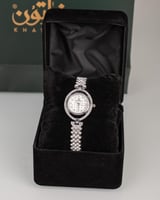 ساعة ستيل جذابة للنساء مزينة بفصوص الزركون