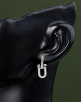 أقراط القفل الماسي بلمعة الألماس