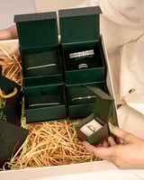 تطقيمات جاهزة فضية من 6 قطع مرصعة بالزركون