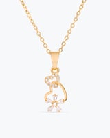 مجوهرات أطفال بتصميم القلوب المتشابكة مزين بالزركو...