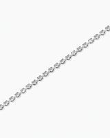 اسوارة يد تنس فضية للنساء مزينة بالزركون