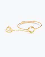 طقم أطفال بتصميم المسمار مزين بالزركون وبريق الذهب