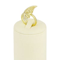 طقم مجوهرات شبيه الذهب مرصع بالكريستال على شكل فرا...