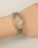 ساعة زركون ناعمة تصميم انيق لون فضي ذهبي