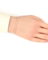 اسوارة يد ذهبية تنس للنساء بلمعة الألماس