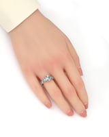 خاتم النمر للنساء تصميم ماسي متألق بالزركون