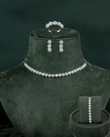 طقم زركون ناعم نسائي هدية عيد ميلاد مثالية