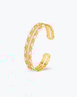 طقم اسوارة وخاتم توينز مشرق بالزركون المتلألئ