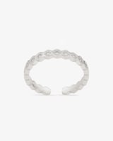 خاتم زركون نسائي بتصميم فضي