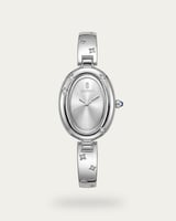 ساعة فضية راقية للنساء من خاتون