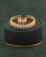 اسوارة وخاتم تصميم فاخر مرصع بالزركون الأنيق