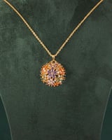 طقم مجوهرات ذهبية 4 قطع بلمعة الألماس