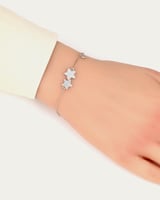 اسوارة يد نسائية بتصميم الهالو مرصعة بالزركون