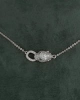 سلسال فضي ناعم زركون مع تعليقة الجاكور