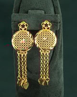 طقم مجوهرات بديل الذهب الوشاح الملكي الخليجي