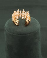 اسوارة وخاتم تصميم فاخر مرصع بالزركون الأنيق