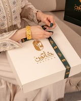 طقم مجوهرات مع 3 بناجر مطلي ذهب عيار 24 للهدايا