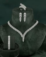 طقم زركون ماسي فاخر بلمعة الألماس