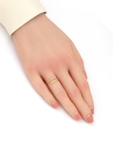 خاتم بتصميم المسمار الذهبي الجذاب بلمعة الألماس