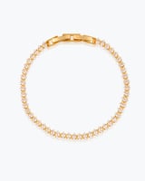 اسوارة نسائية تنس ذهبية مرصعة بالزركون