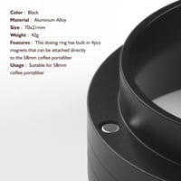 حلقة توزيع القهوة مغناطيس أسود