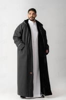 فروة اسود باطرف جلد اسود