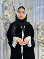 عباية شتويه مخمل +دنيتيل