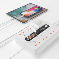 توصيلة كهرباء QUFEX كيوفكس 6 فتحات + 5منافذ USB +...