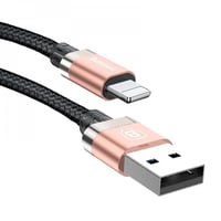 كيبل ايفون بيوسس Baseus قماش بطول2م اللون اسود ذهب...