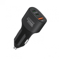 شاحن سيارة مور باور 3 منافذ 60 واط يدعم تقنية الشح...