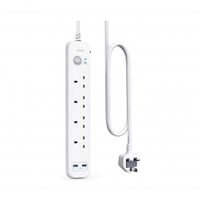 توصيلة كهرباء انكر 4 فتحات + منفذين USB بطول 2 متر