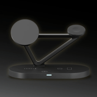 شاحن LEVELO أسود واير لس 5 في 1