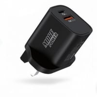 شاحن جداري بمنفذين بقوة إجمالي 20W يدعم تقنية الشح...