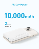 بطارية انكر 10.000 ملي امبير مع شحن لاسلكي ماج سيف...