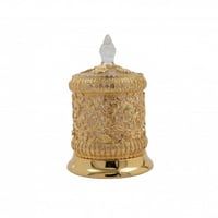 علبة بخور زجاج ذهبي صيني f841352m/g