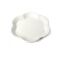 سكوالو - صحن ضيافة (بورسلان) أنيق مسطح على شكل ورد...