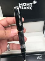 قلم مونت بلانك شكسبير اسود بفضي