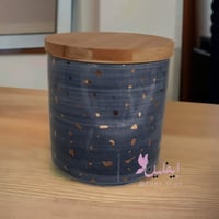 فازة لون ازرق منقط بلون الذهبي