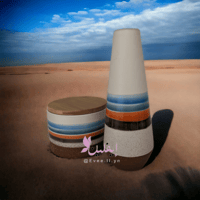 مزهرية ساحليه ملونه صغيرة