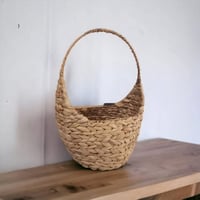 سلة فواكة خوص كبيره بمسكة يد