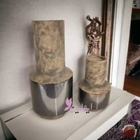 مزهرية ورود لون اسود سراميك لامع