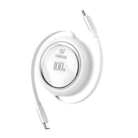 TENPLUS - كيبل قابل لسحب تايب سي 100واط _ أسود