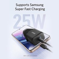 شاحن جداري باور بورت 3 منفذ تايب سي بقوة 25 واط -...