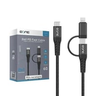 E-ONE- كيبل تايب سي و لايتينق 2في1 بطول 1.20م