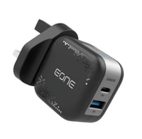 E-ONE -شاحن جداري بمنفذين يواس بي و تايب سي بقوة 4...