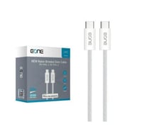 E-ONE - كيبل تايب سي تو تايب سي بقوة 60 واط - أبيض