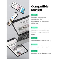 كيبل شحن قماشي من تايب سي إلى تايب سي 100 واط - أس...