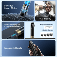 Oraimo - ماكينة قص الشعر اللاسلكية بـ 4 أمشاط محدد...