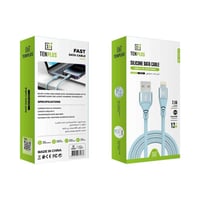 TENPLUS - كيبل سيليكون شحن من يو اس بي الى لايتينق...