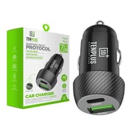 شاحن سيارة منفذين يو اس بي وتايب سي بقوة 30 واط -...